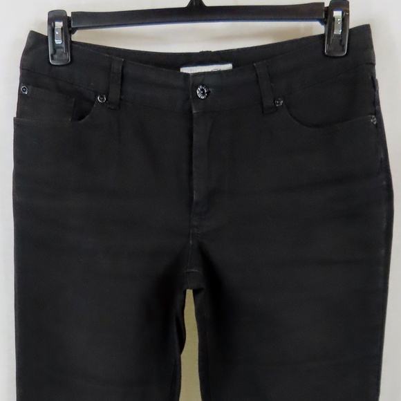 Chico's Platinum Black Jeans Sz. 1 M/8 - Picture 3 of 9
